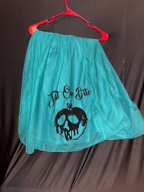torrid Teal Mesh skirt with Black Poison Apple Graphic Disney torrid